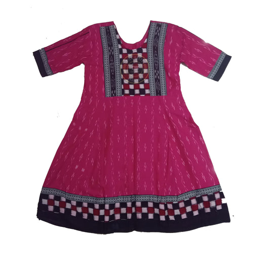 Odisha Sambalpuri cotton handloom readymade long kurti for girl for casual use