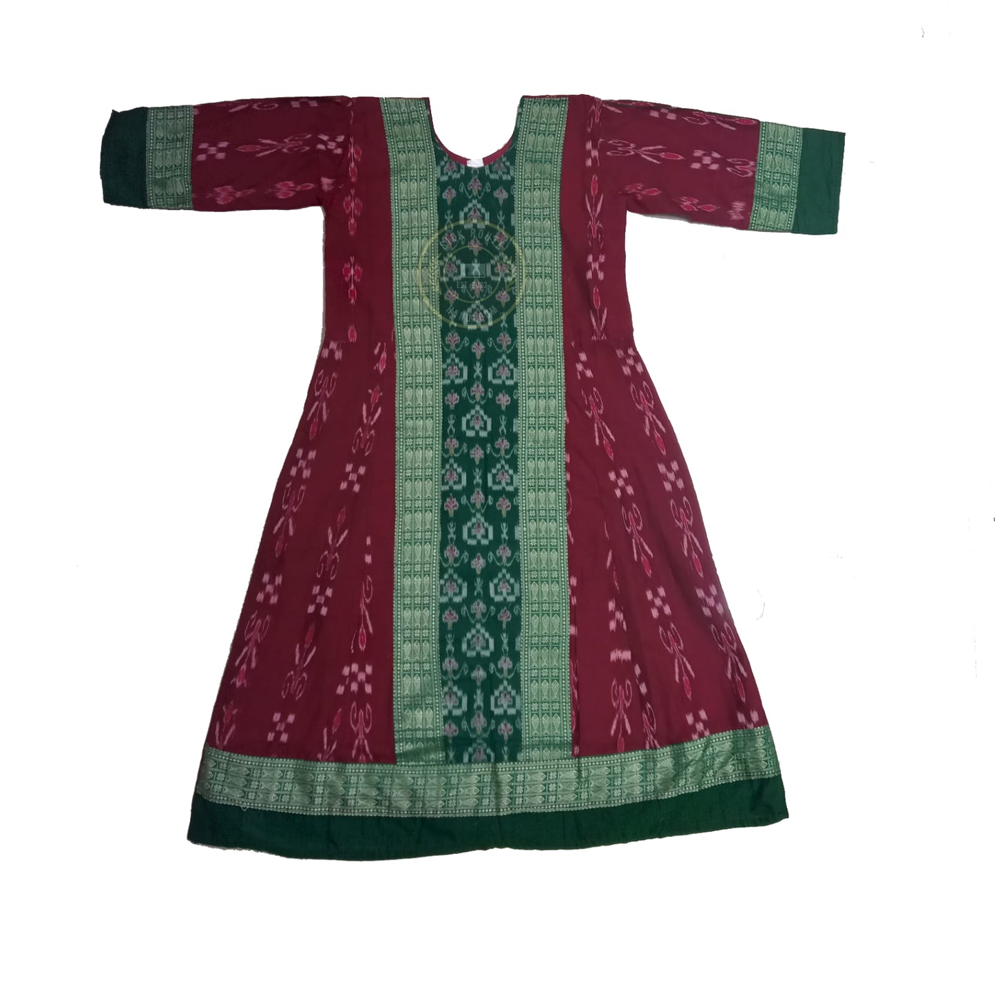 Odisha handloom Sambalpuri cotton long kurti for girl for daily and casual wear
