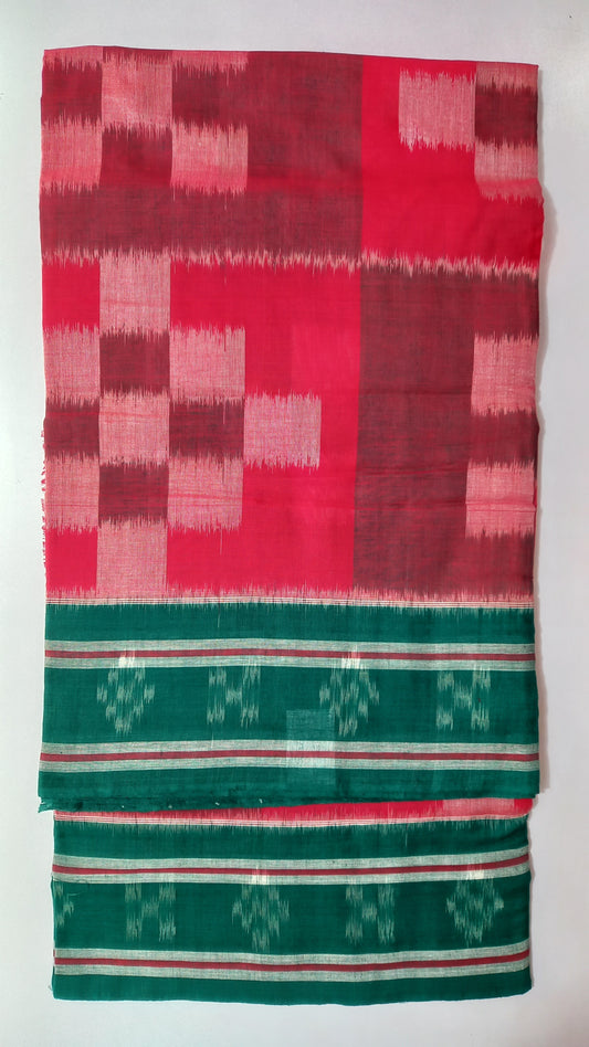 Buy Odisha maniabandha pure cotton handloom flower design ikat saree
