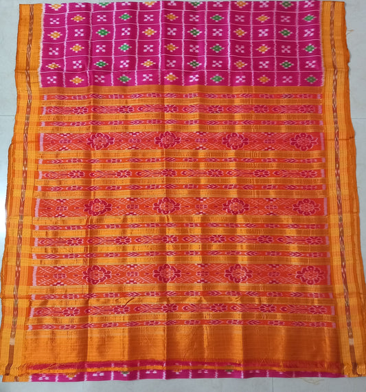 Odisha Handloom Jhoti motif design Nuapatna Weave Ikat Silk Saree for Parties
