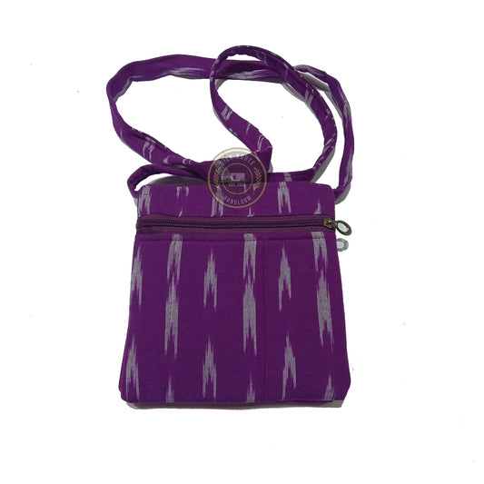 Odisha handloom Sambalpuri cotton purse bag with ikat design for office and daily use