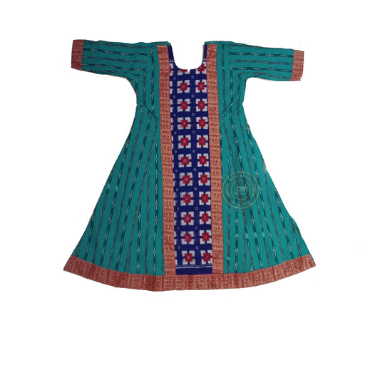 Odisha Handloom Cotton Anarkali Kurti for Women with Elegant Flare for Festive and Casual Wear