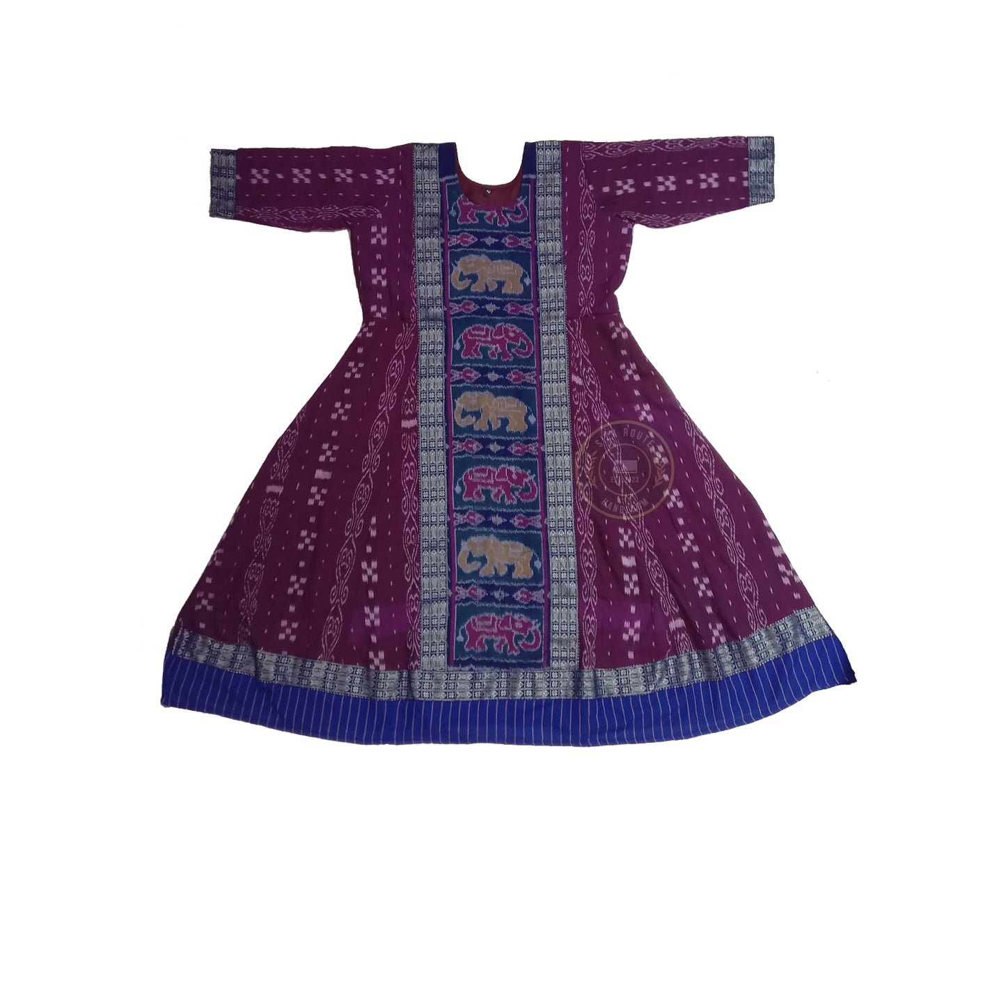Odisha Handloom Style Cotton Anarkali Kurti for Women for Office Wear and Daily Comfort