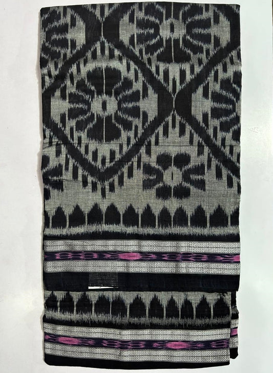 Buy Odisha maniabandha pure cotton handloom flower design ikat saree