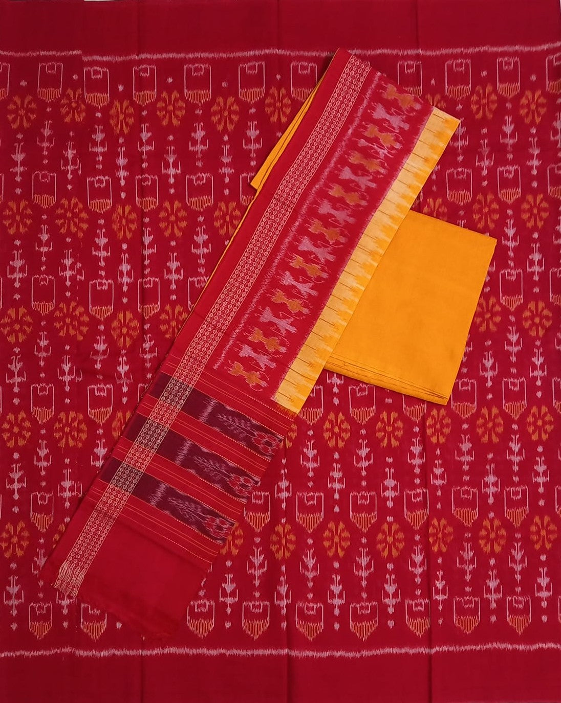 Odisha handloom ikat pasapalli ladies dress set for women
