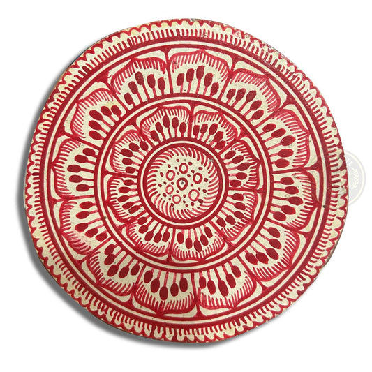 Order a decorative patachitra painting tribal style painting on a wooden coster for home office