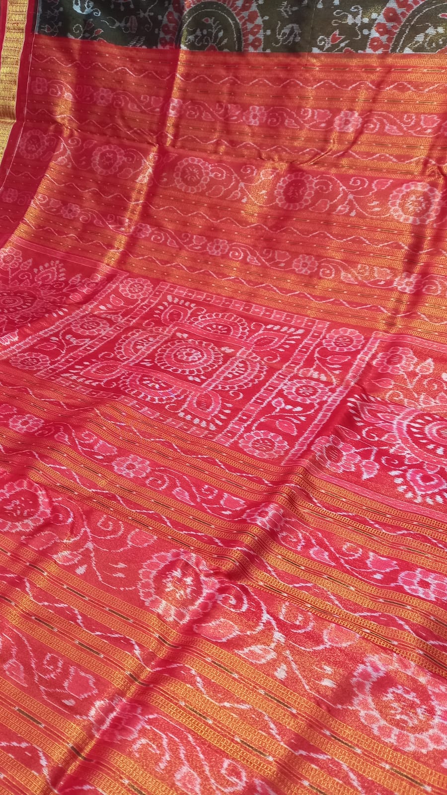 Odisha Sambalpuri Handloom Pure Tissue Saree for Bridal Wear from Sonepur