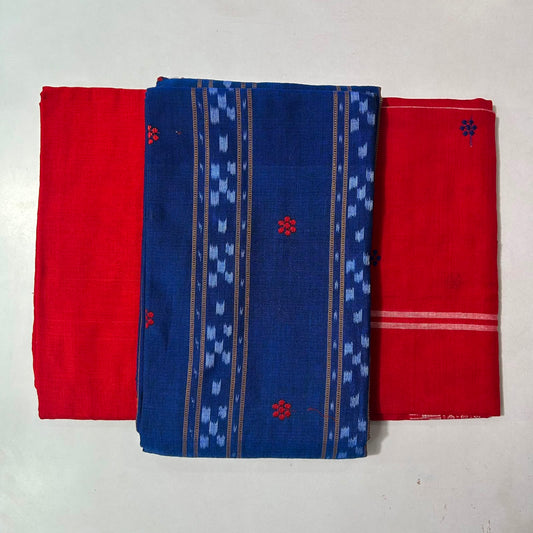 Odisha Handloom Bandha Cotton Unstitched dress set from Maniabandha