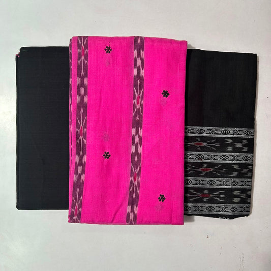 Odisha Handloom Nuapatna handloom Patchwork unstiched cotton dress set