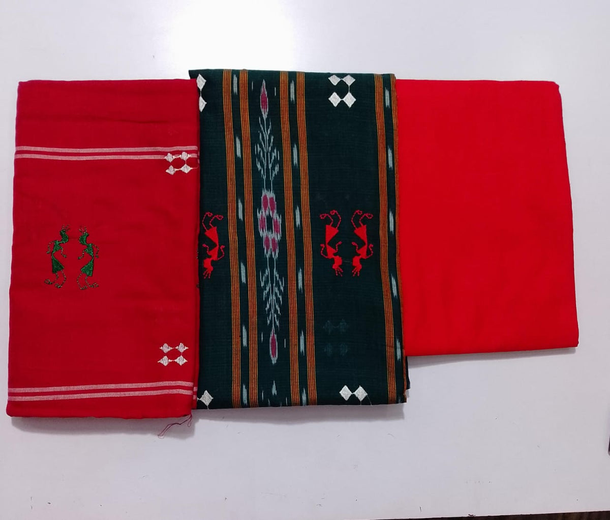 Odisha Dress Set | Maniabandha Handloom Work | Unstitched Cotton Dresses from Heritage Village