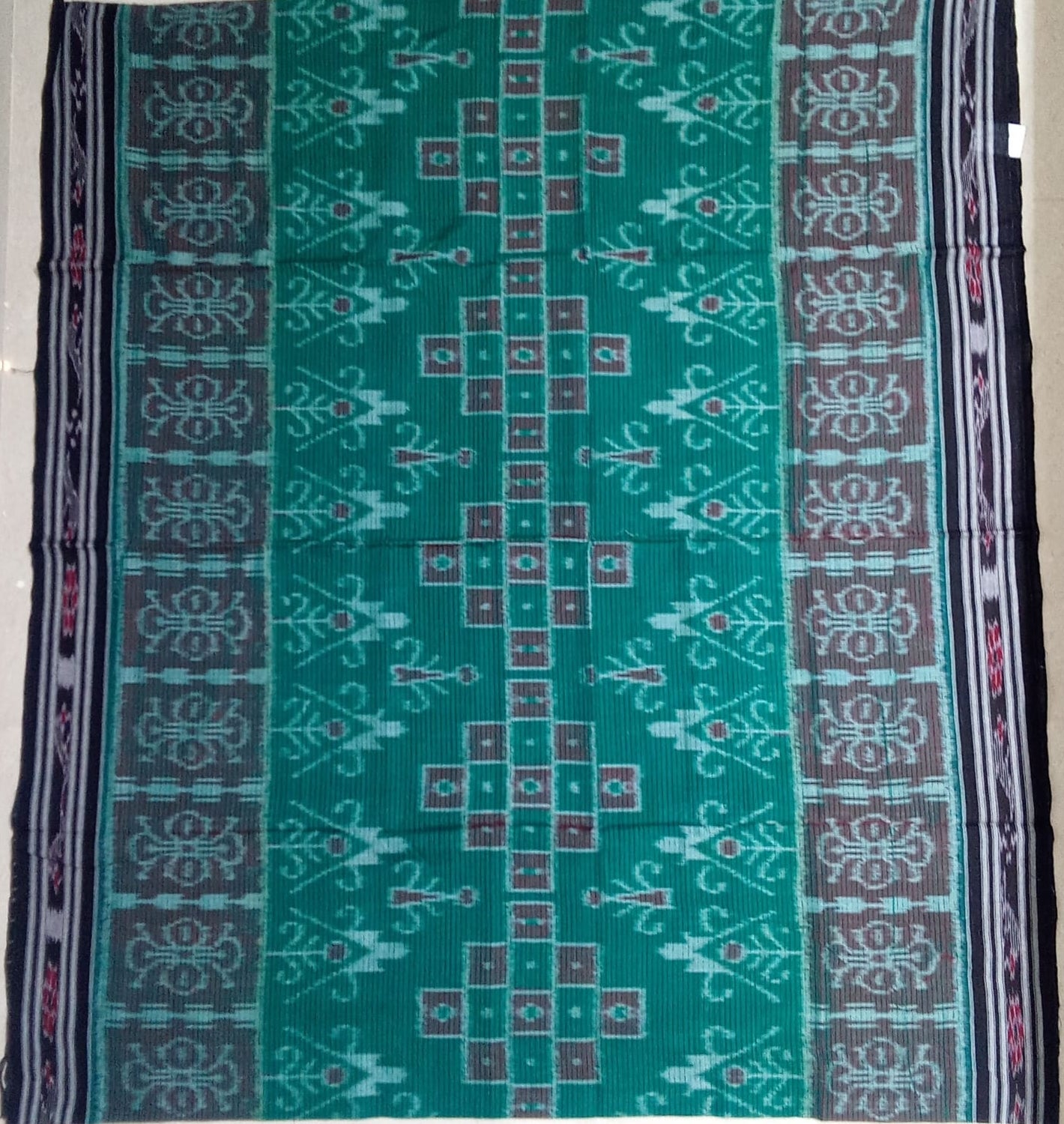 Odisha handloom Plain cotton nuapatna bandha temple border saree