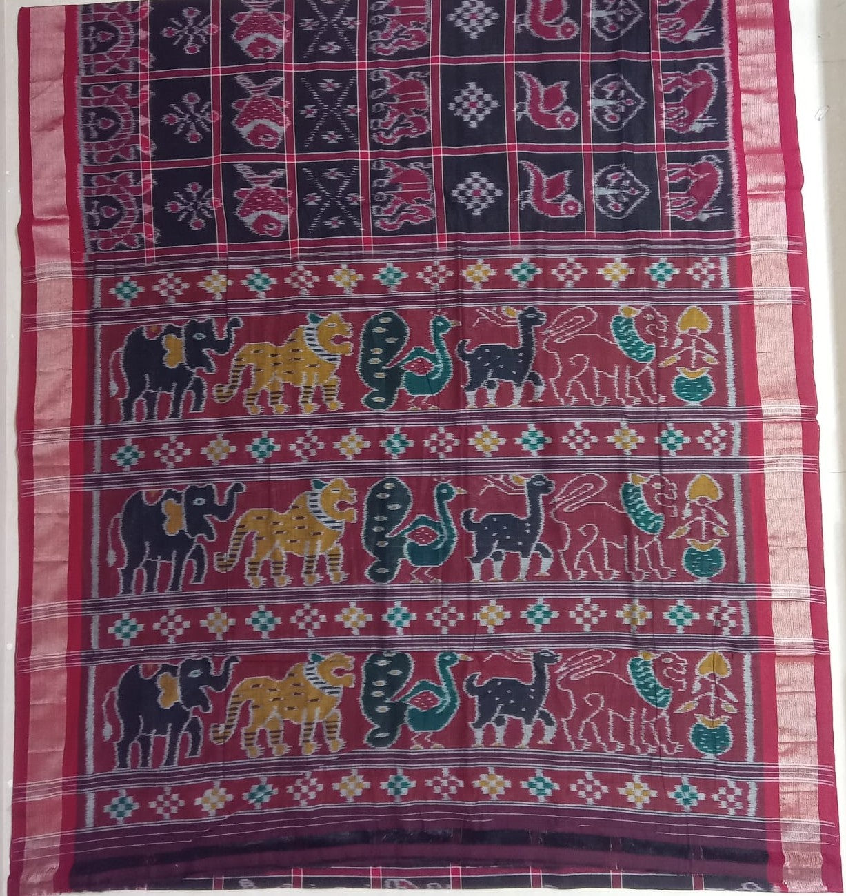 Odisha Handloom New Maniabandha Casual Cotton bandha Saree | Nabakothi