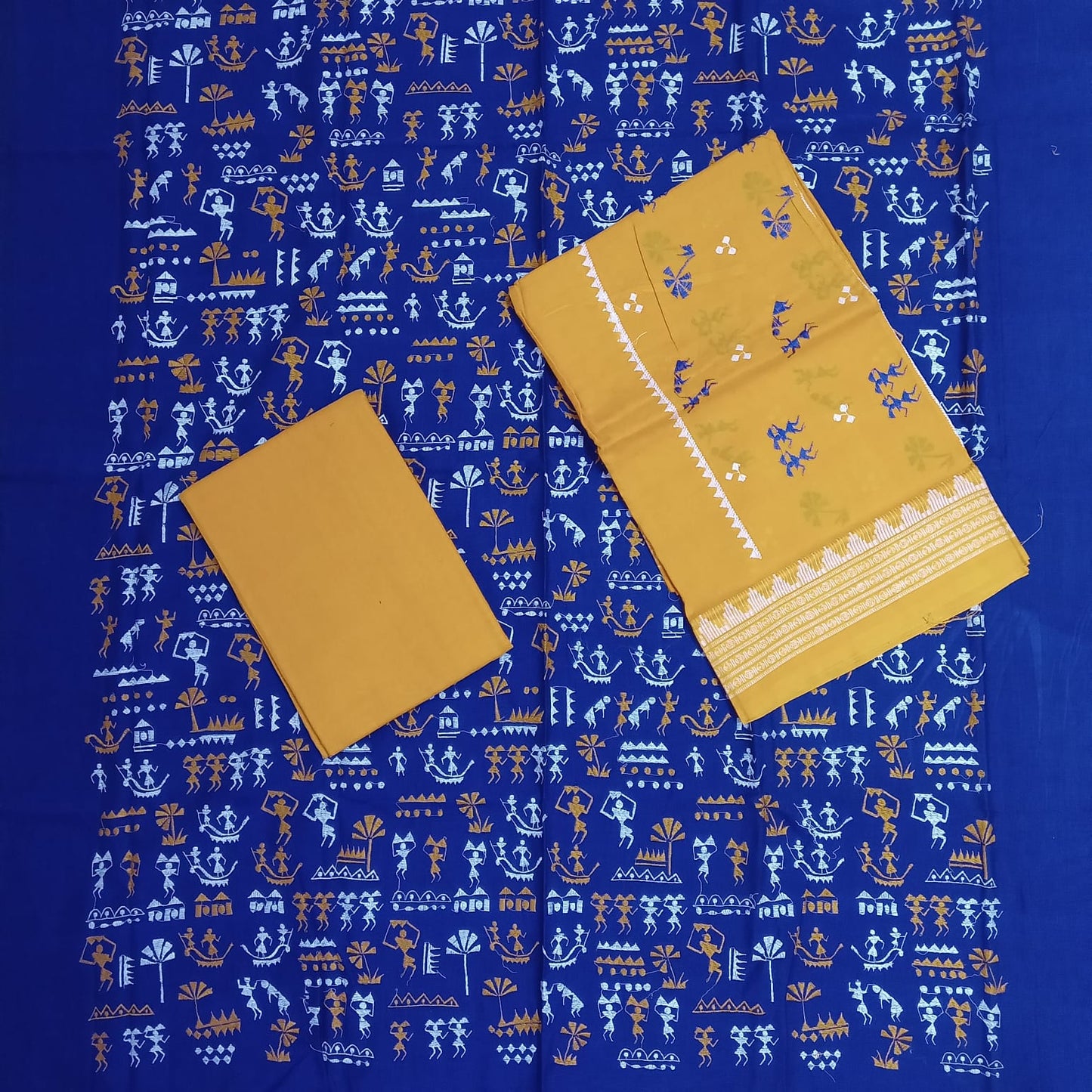 Odisha handloom bandha 100% cotton maniabandha unstitched dress set