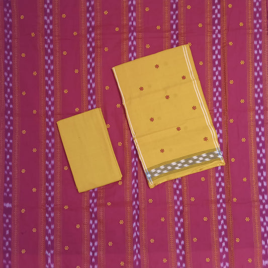 Odisha Handloom Sambalpuri Cotton unstitched Dress material dress set for girls
