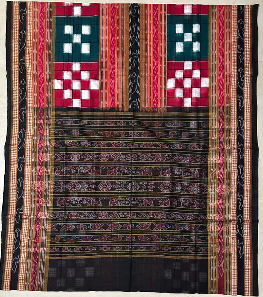 Buy Odisha Handloom Ikat sambalpuri pasapalli design pure cotton Saree for gifting mother