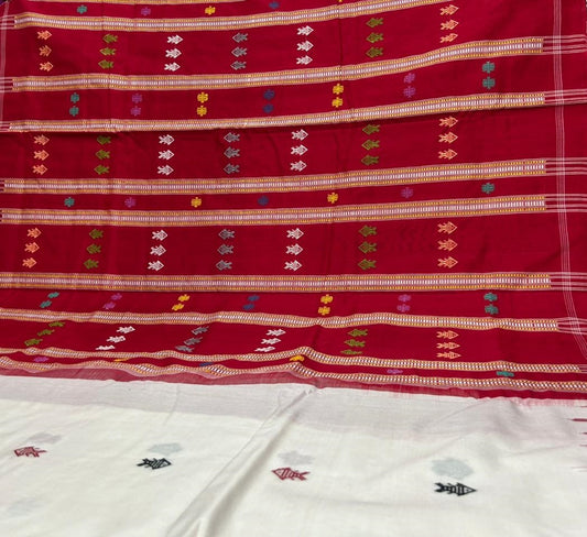 New Style Bargarh Handloom Work Odisha Handmade Bandha Sambalpuri Cotton Saree