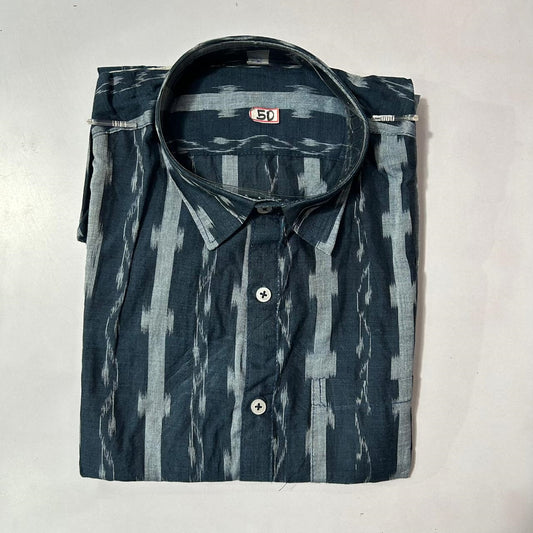 Odisha Sambalpuri cotton ikat handloom shirt for men – party wear style.
