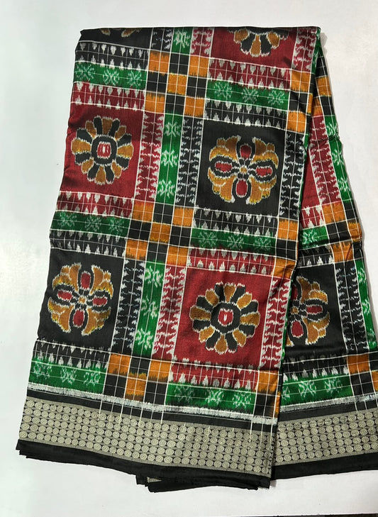 Odisha handloom Famous Ikat Special Sambalpuri Design Bomkai Silk Saree from Sonepur
