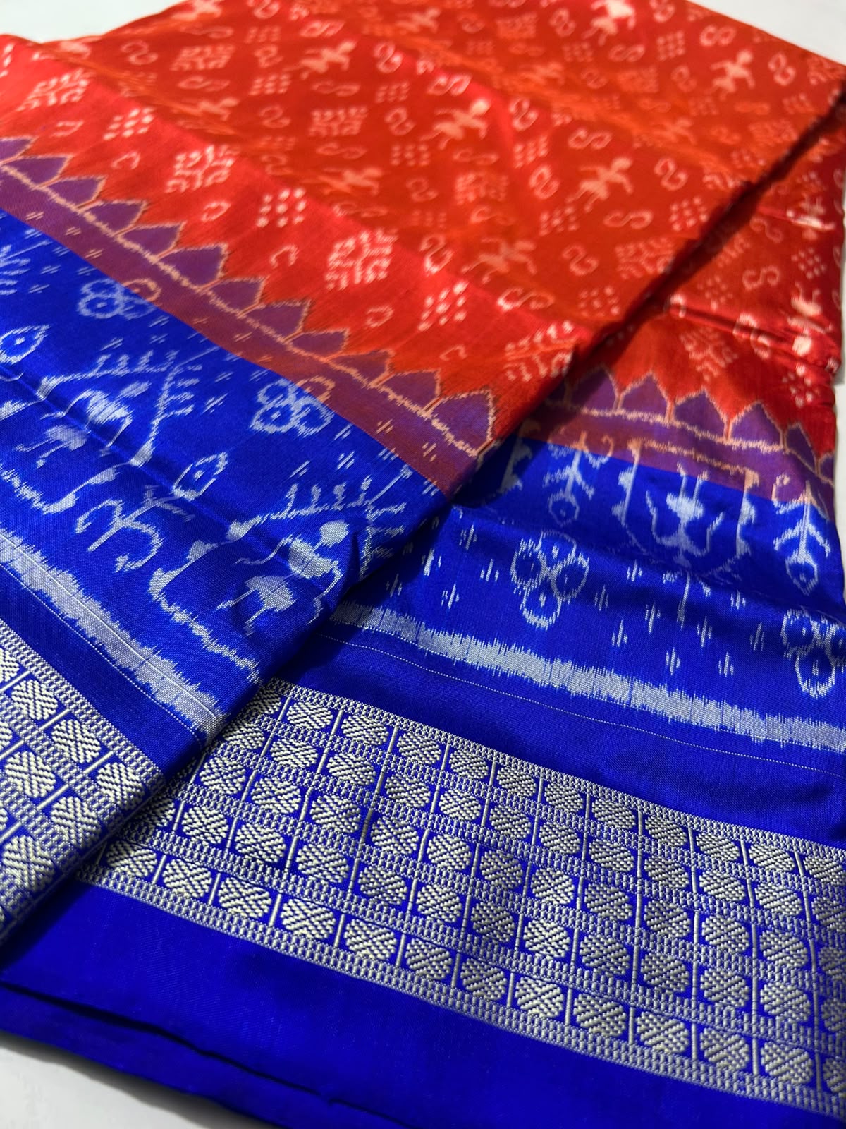 Odisha handloom Sambalpuri bandha work sonepuri silk saree for wedding gift