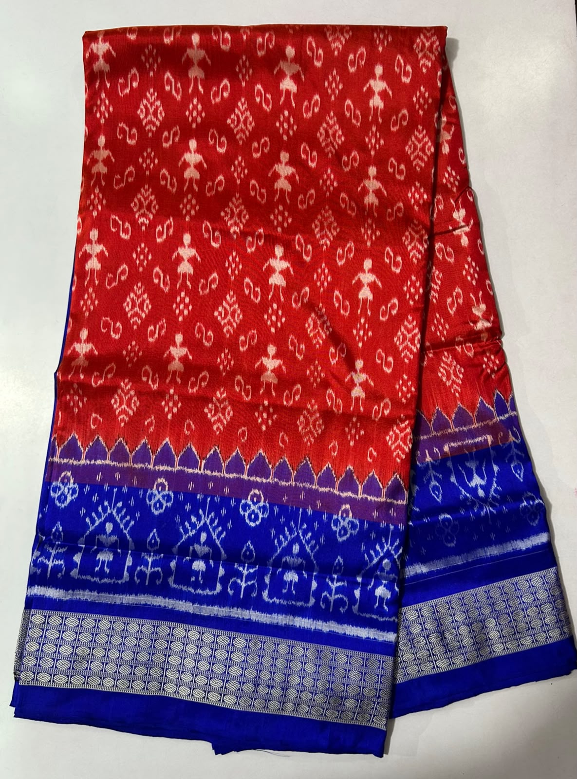 Odisha handloom Sambalpuri bandha work sonepuri silk saree for wedding gift