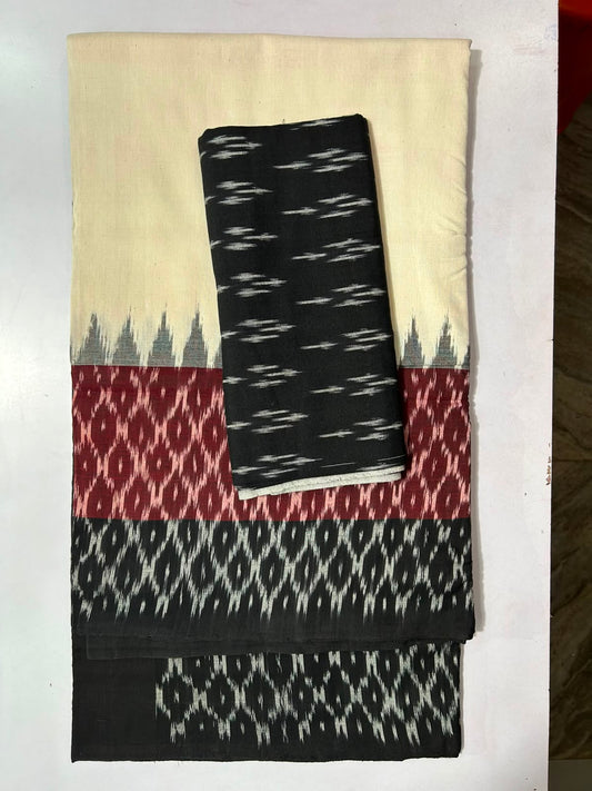 Odisha handloom pure cotton nuapatna bandha saree for gift to mother