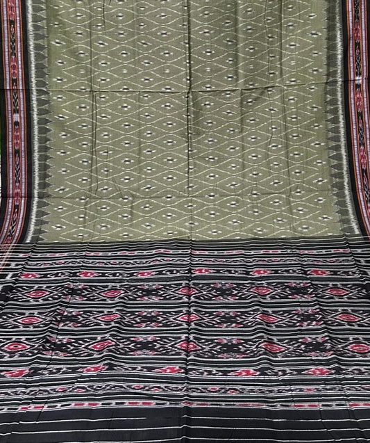 Odisha handloom traditional cotton ikat saree a speciality of tie and dye technique from nuapatna