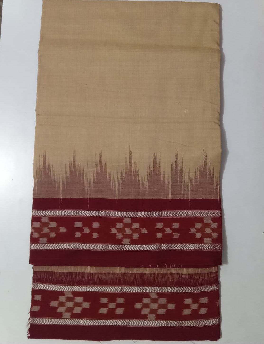Odisha Handloom Pure Cotton Buti Plain Casual Cotton Saree from Nuapatna