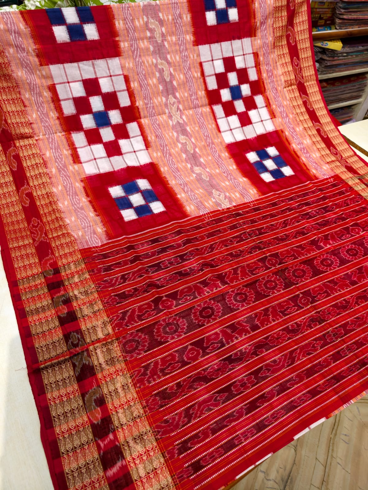 Odisha Handloom floral design Pure Sambalpuri cotton sarees