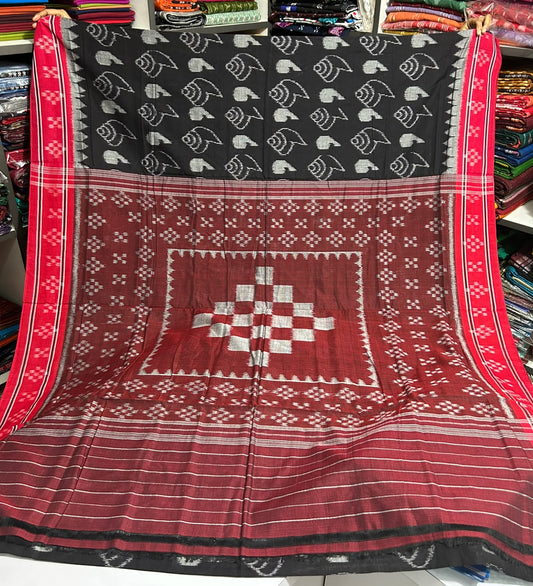 Odisha handloom Sambalpuri design pure casual cotton Saree for Young Lady