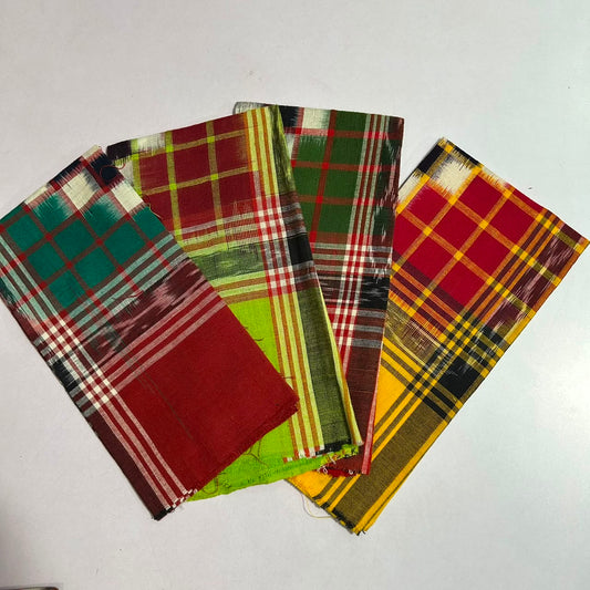 Sambalpuri handkerchief Set | Odisha handloom Cotton Rumal | Pasapalli men's handkerchiefs