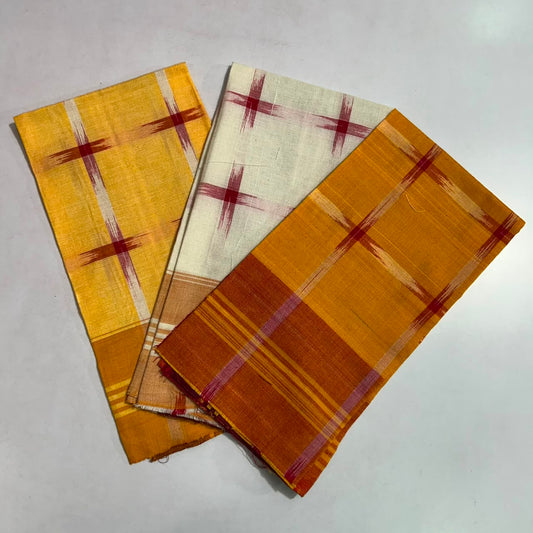 Odisha Handloom Nuapatna Pure Cotton handkerchief or Rumal Set for Men