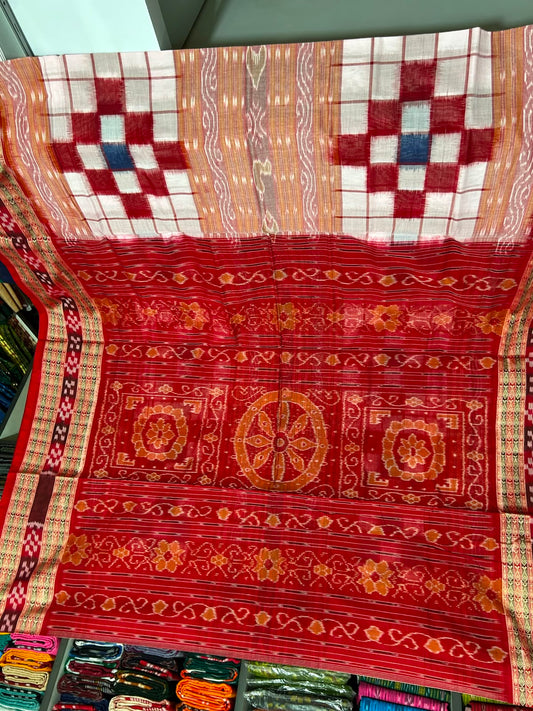 Odisha Handloom floral design Pure Sambalpuri cotton sarees