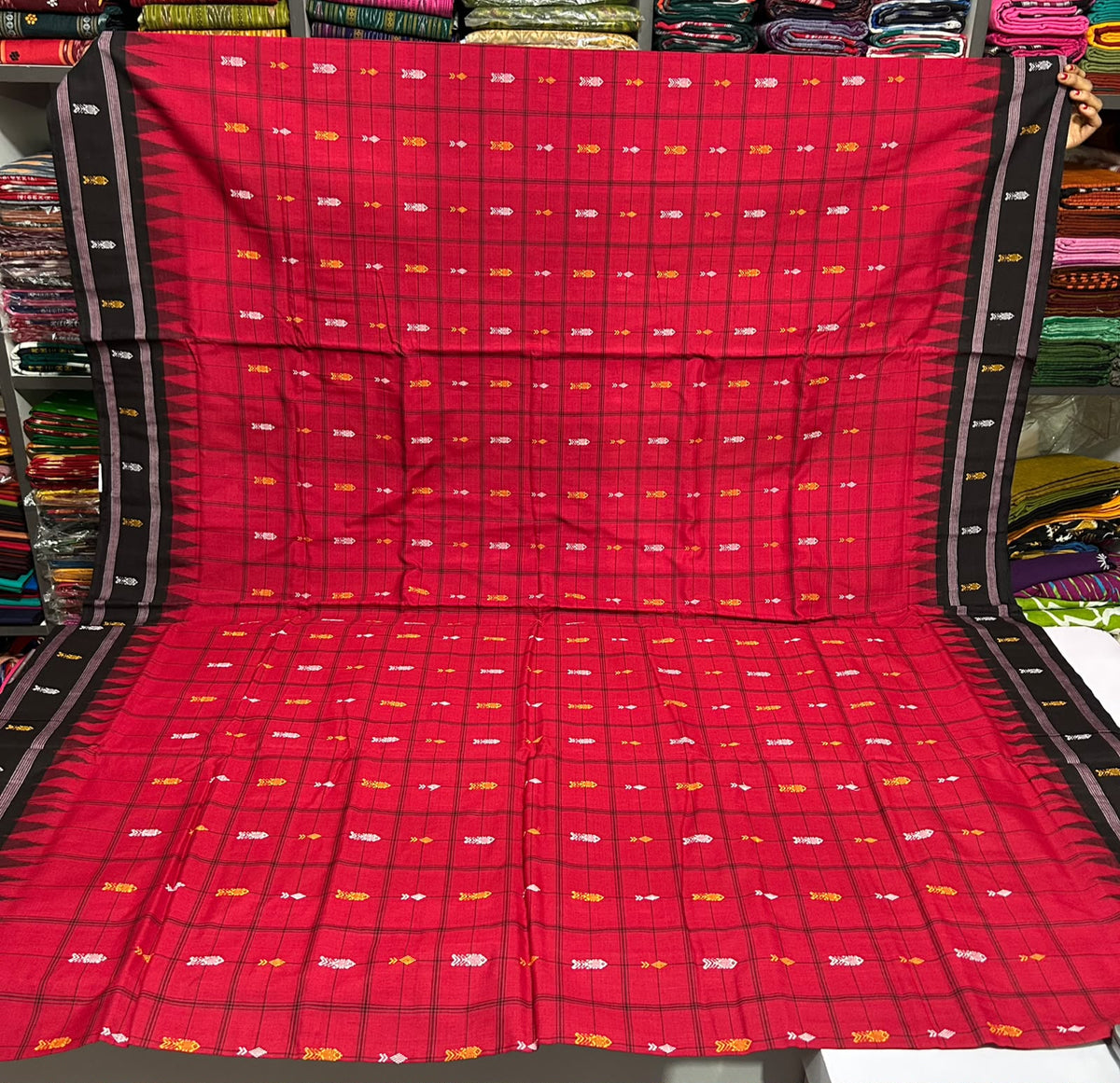 Odisha handloom Pure Cotton Sambalpuri Saree from boudh best for marriage