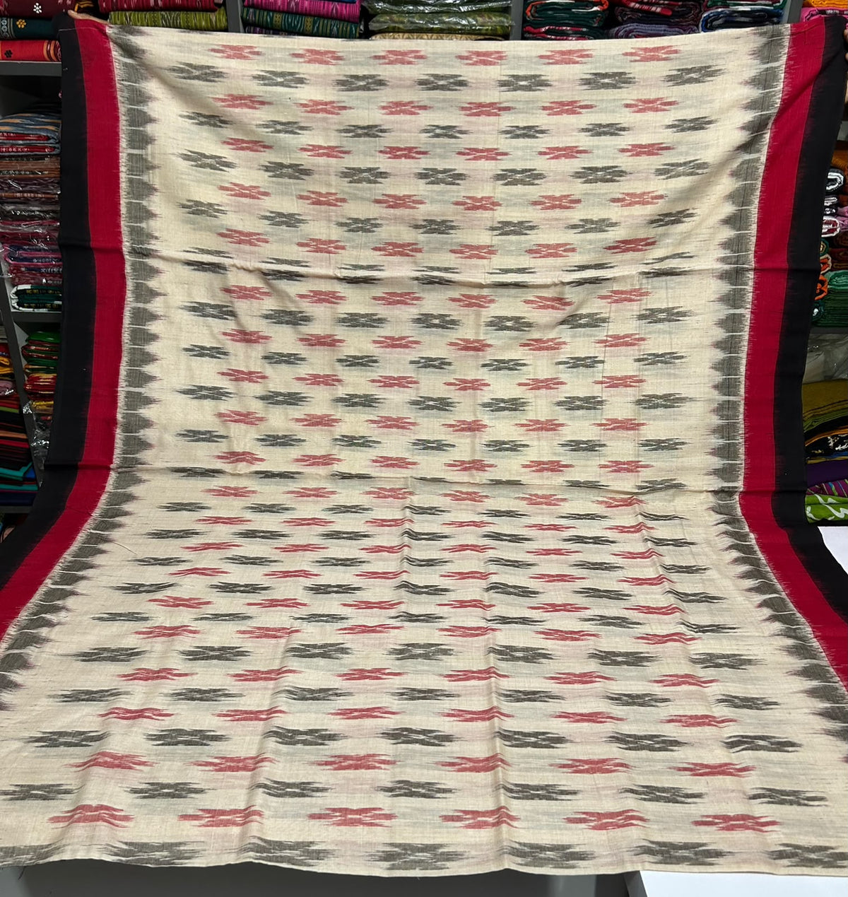 Odisha handloom nuapatna bandha multi color Pure organic cotton saree