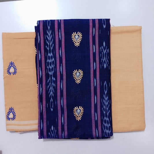 Odisha handloom ikat cotton unstitched dress set from maniabandha