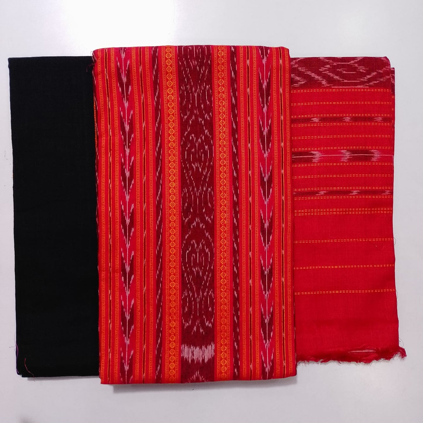 Odisha Handloom Ikkat Cotton Maniabandha Unstitched dress set with cotton material