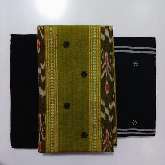 Odisha Handloom Sambalpuri Pasapalli Design handwoven ikat cotton dress set