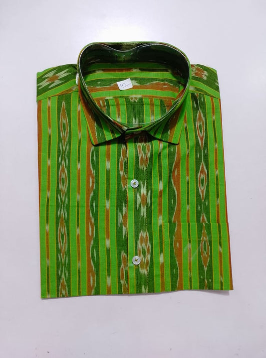 Odisha Sambalpuri cotton ikat handloom shirt for men – party wear style.