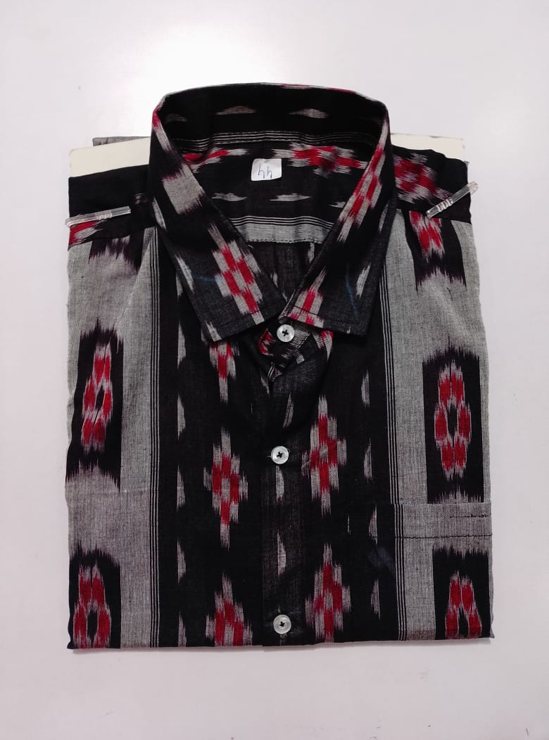 Odisha Sambalpuri handloom ikat cotton shirt for men at affordable price.