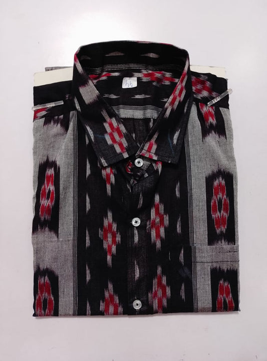 Odisha Sambalpuri handloom ikat cotton shirt for men at affordable price.