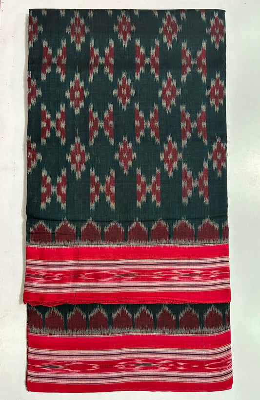 Odisha handloom nuapatna bandha multi color Pure organic cotton saree