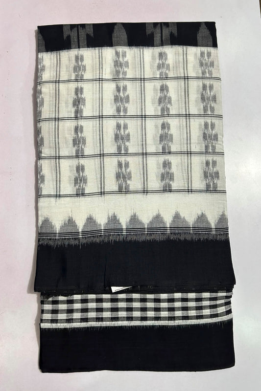 Buy nuapatna handloom pure ikat cotton odisha half half bandha saree