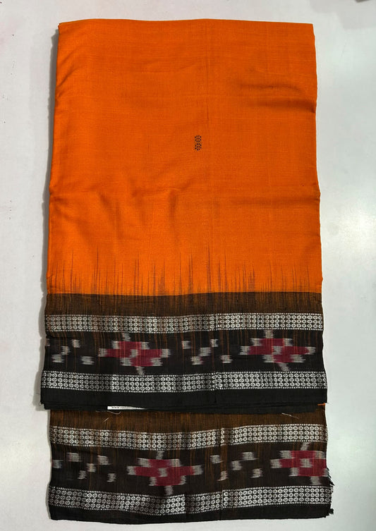 Odisha handloom cotton plain body single color pasapalli border ikt saree