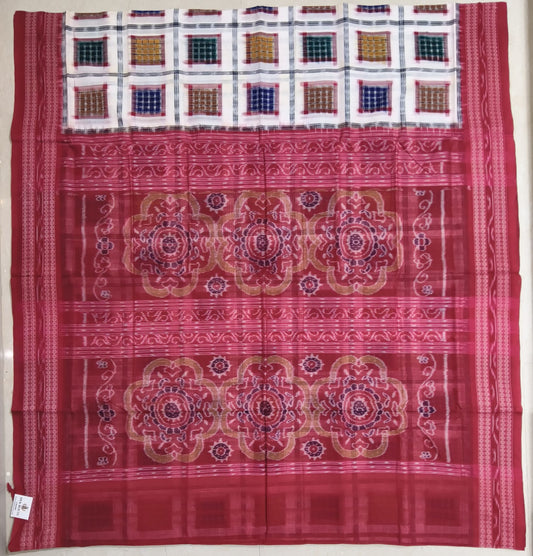 Odisha Sambalpuri Bargarh Handloom Pure Cotton Saree for mother