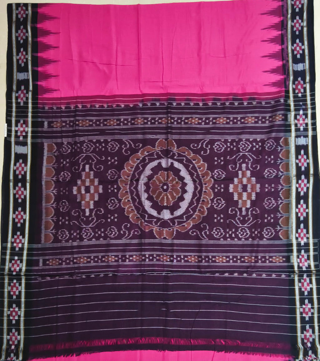 Traditional Odisha Handloom Maniabandha Cotton Saree for puja wear
