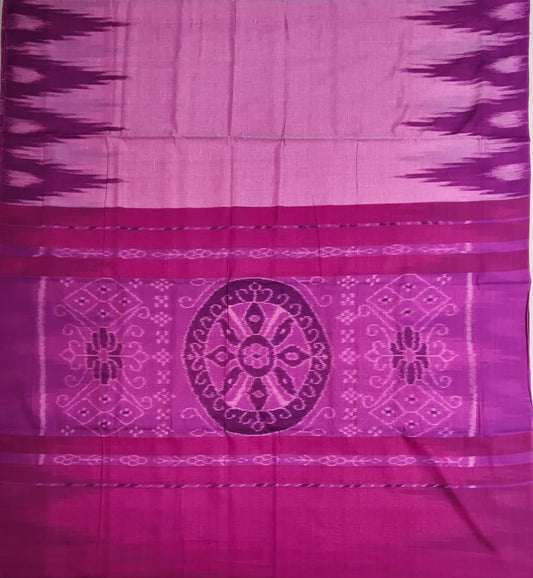 Odisha Handloom Kargil Saree - Single ikat mercerised cotton saree woven in Nuapatna