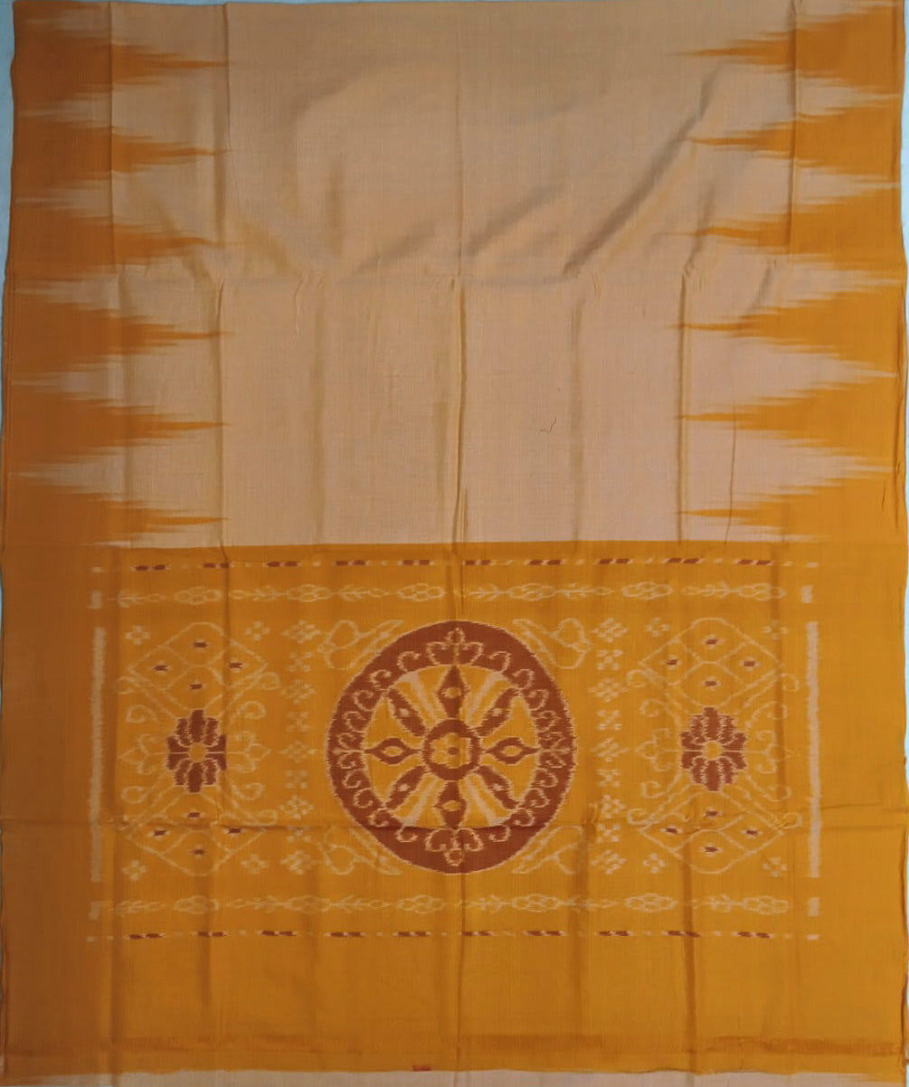 Odisha Best Handloom Cotton Uniform Kargil Big Temple Border Nuapatna Saree