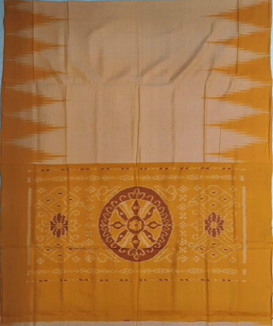 Odisha Best Handloom Cotton Uniform Kargil Big Temple Border Nuapatna Saree