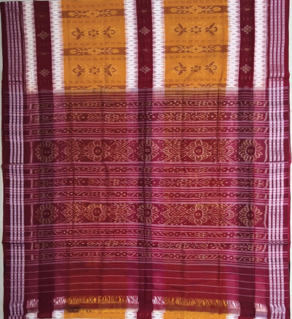 Odisha handloom Bandha work sambalpuri beautiful design cotton saree for wedding party