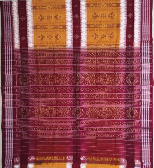Odisha handloom Bandha work sambalpuri beautiful design cotton saree for wedding party